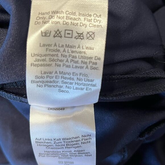 NWT DKNY | Navy Blue VvNeck Sequin Flutter Sleeve Gown 8 - Picture 11 of 13